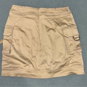 French Kyss Beige Mini Skirt